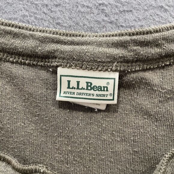 Vintage Voodoo Fest Shirt Mens XL L.L. Bean River Driver's Henley Merino Wool - Picture 6 of 10